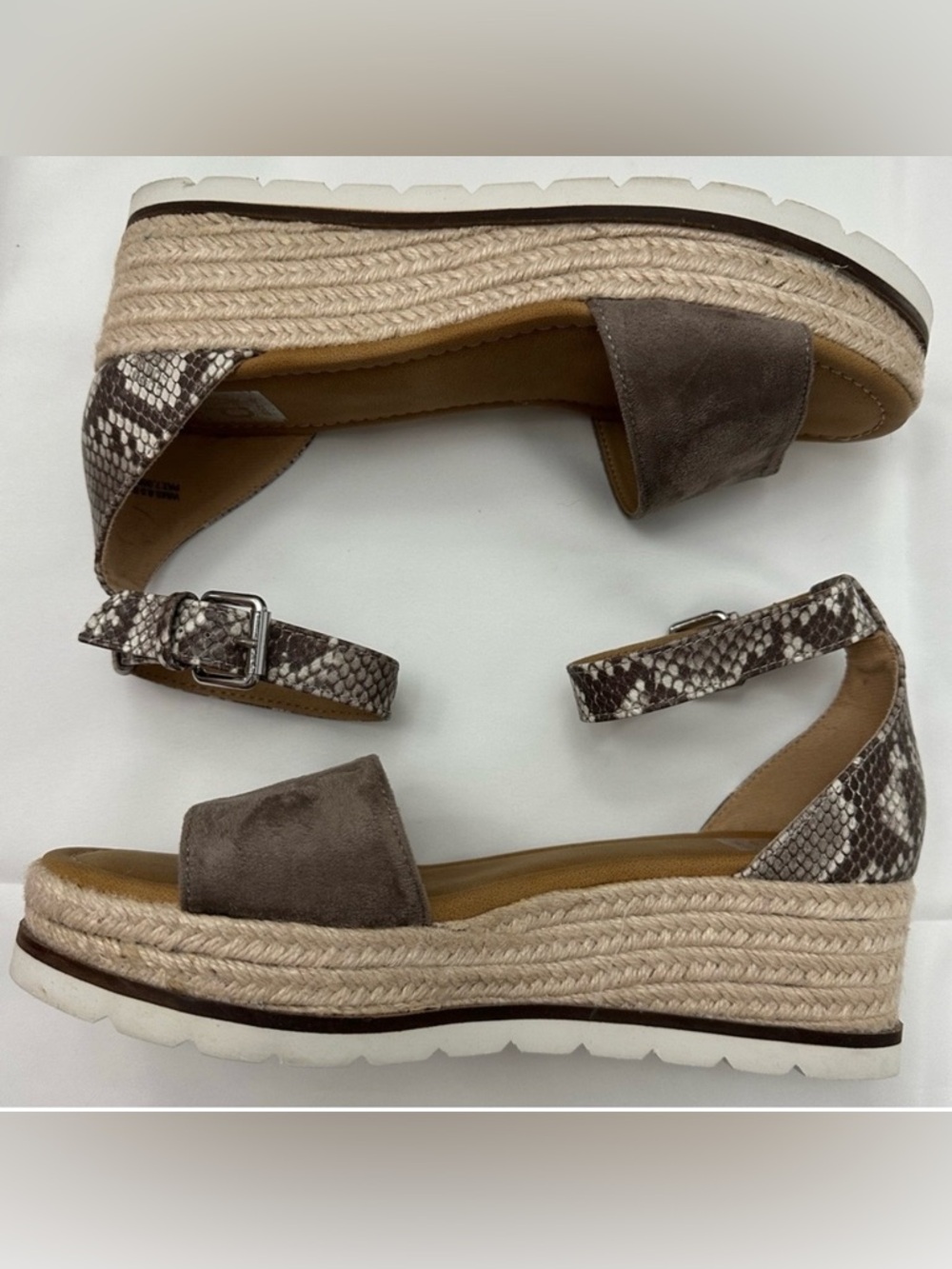 DV by Dolce Vita Snake Print and Brown Espadrilles